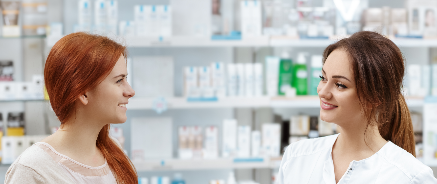 pharmacy tech with shopper