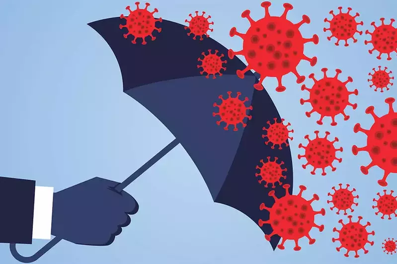 umbrella protecting coronavirus